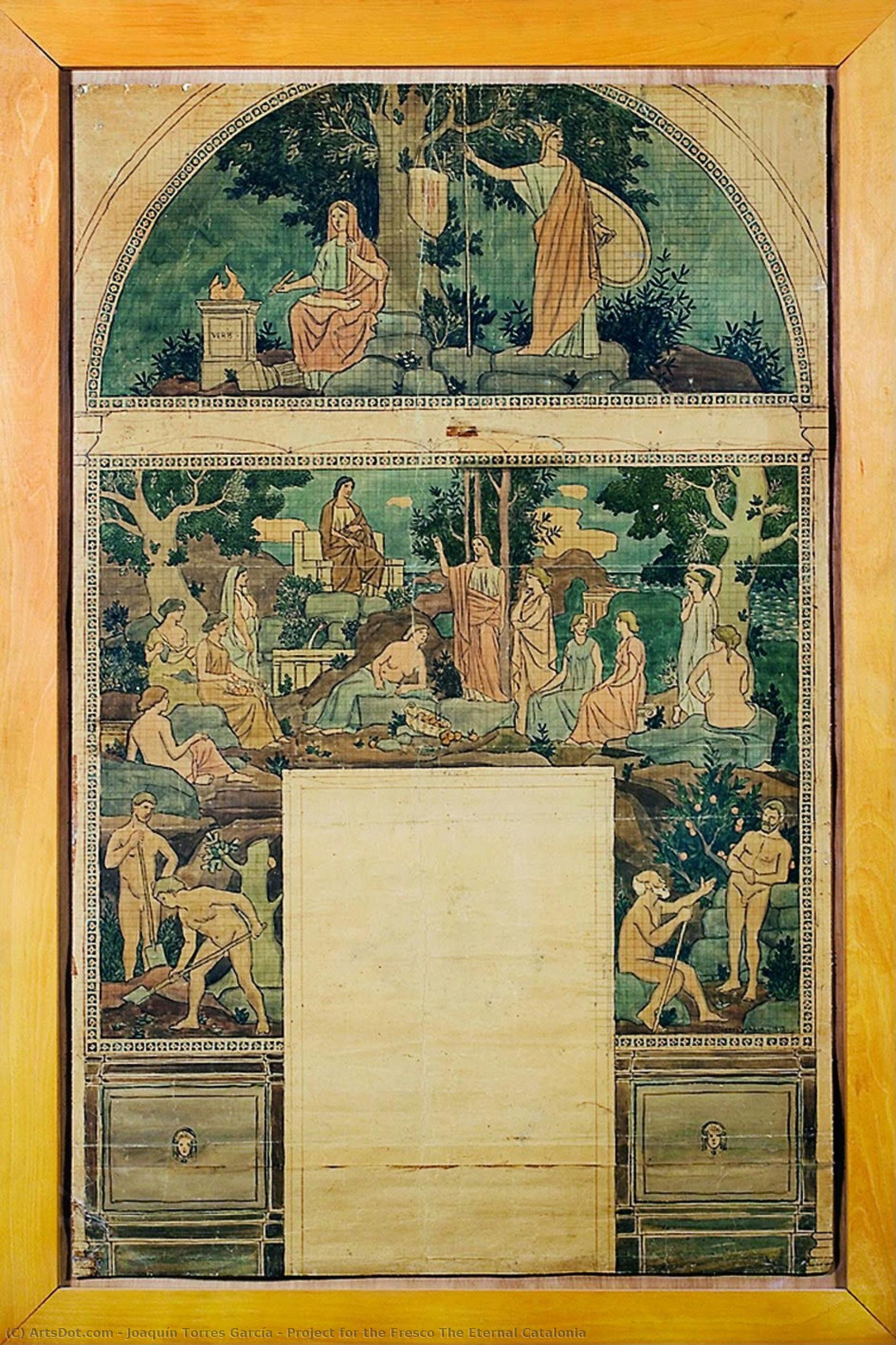 Project For The Fresco The Eternal Catalonia — Joaquín Torres García