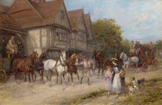 A Busy Day By The Swan — Heywood Hardy