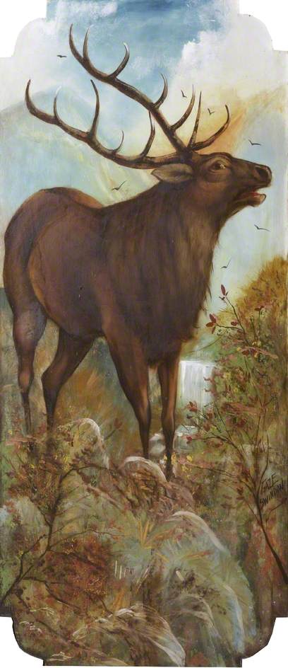 R. Edwards' 'galloping Horses' Jungle Animals, Red Deer (centre Shutter) — Charles (swindon) Gaze