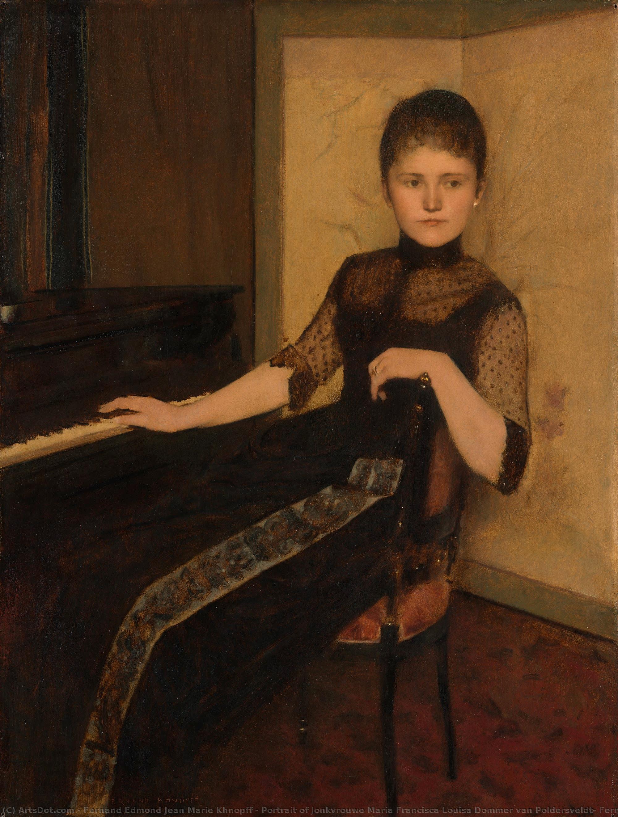 Portrait Of Jonkvrouwe Maria Francisca Louisa Dommer Van Poldersveldt, Fernand Khnopff, 1888 — Fernand Edmond Jean Marie Khnopff