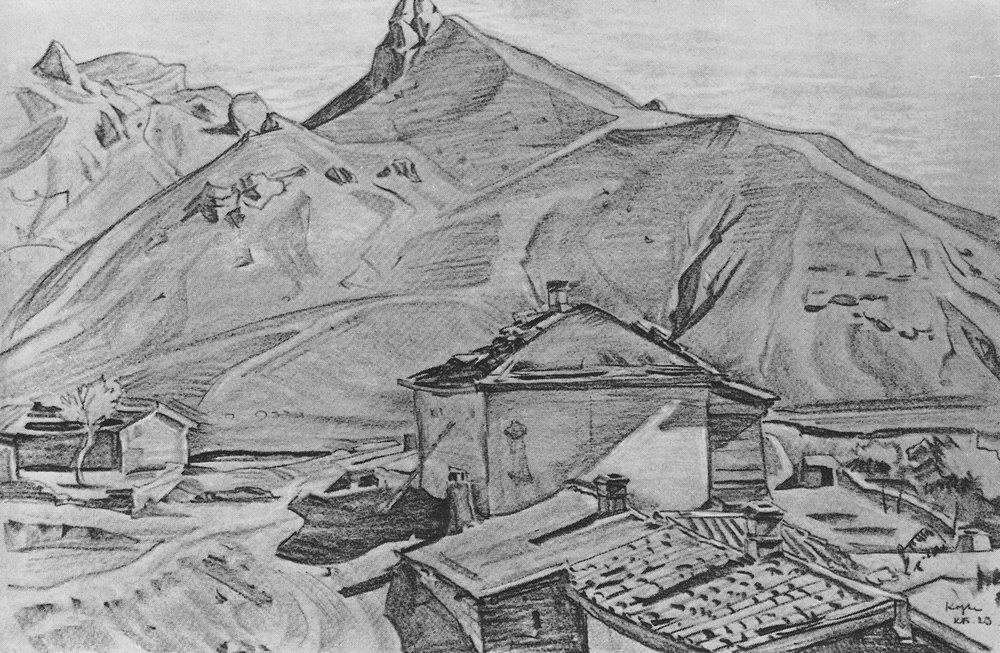 The Village Kozy — Konstantin Fyodorovich Bogaevsky
