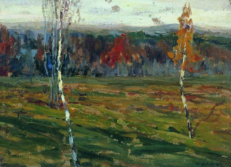 Autumn. Birches. — イサク・イリイチ・レヴィタン