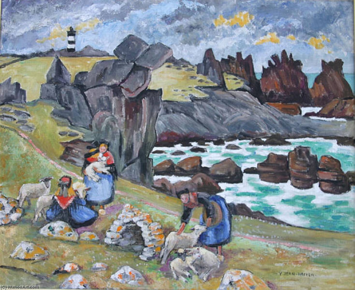 Ouessantine Aux Moutons — Yvonne Jean Haffen