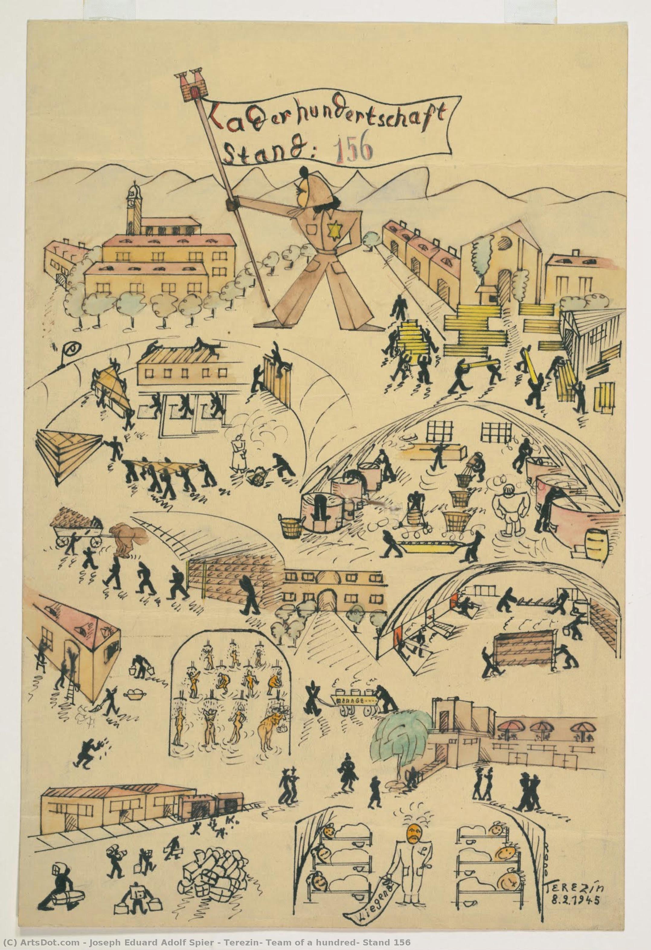 Terezin, Team Of A Hundred, Stand 156 — Joseph Eduard Adolf Spier