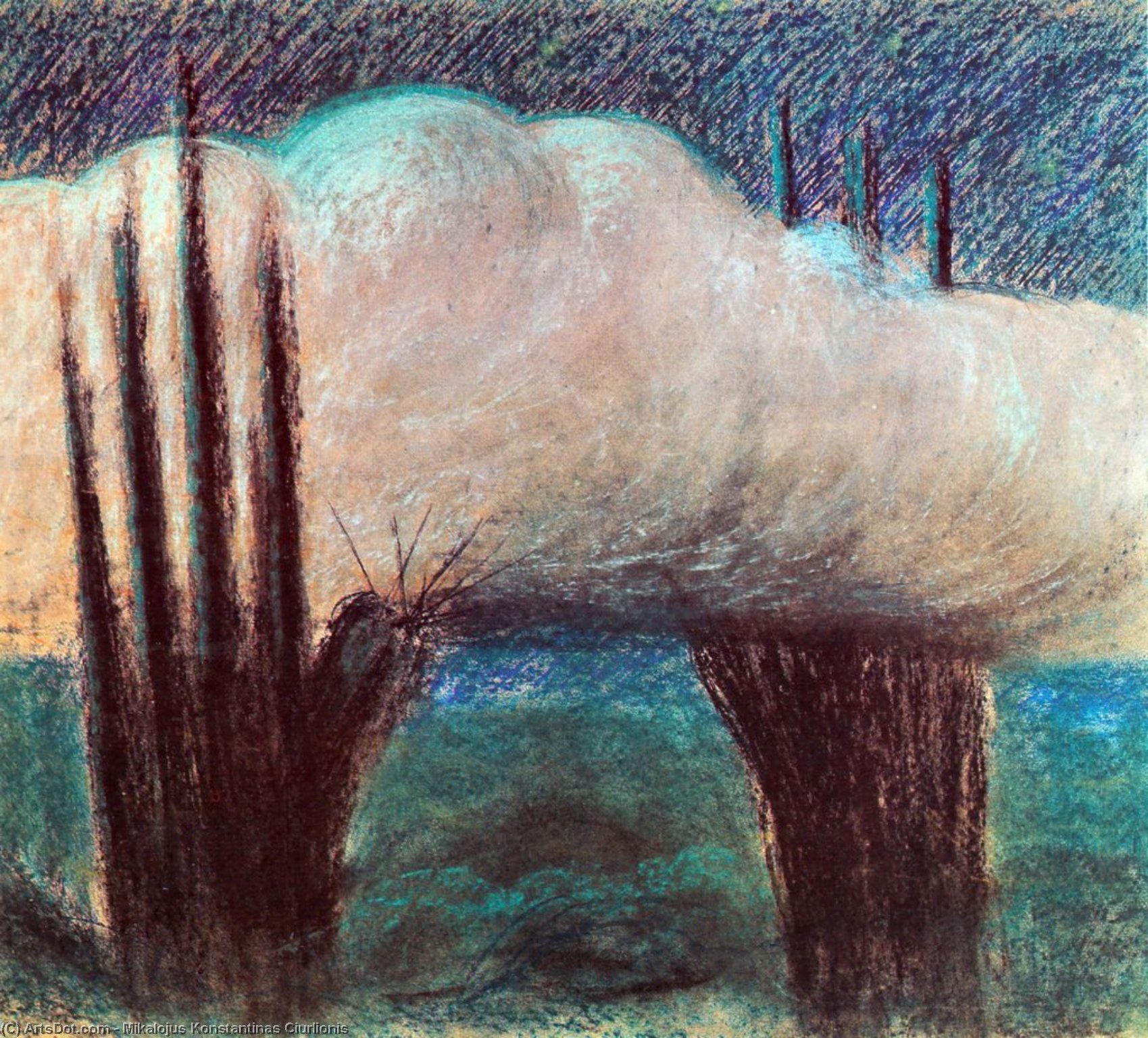 Evening — Mikalojus Konstantinas Čiurlionis