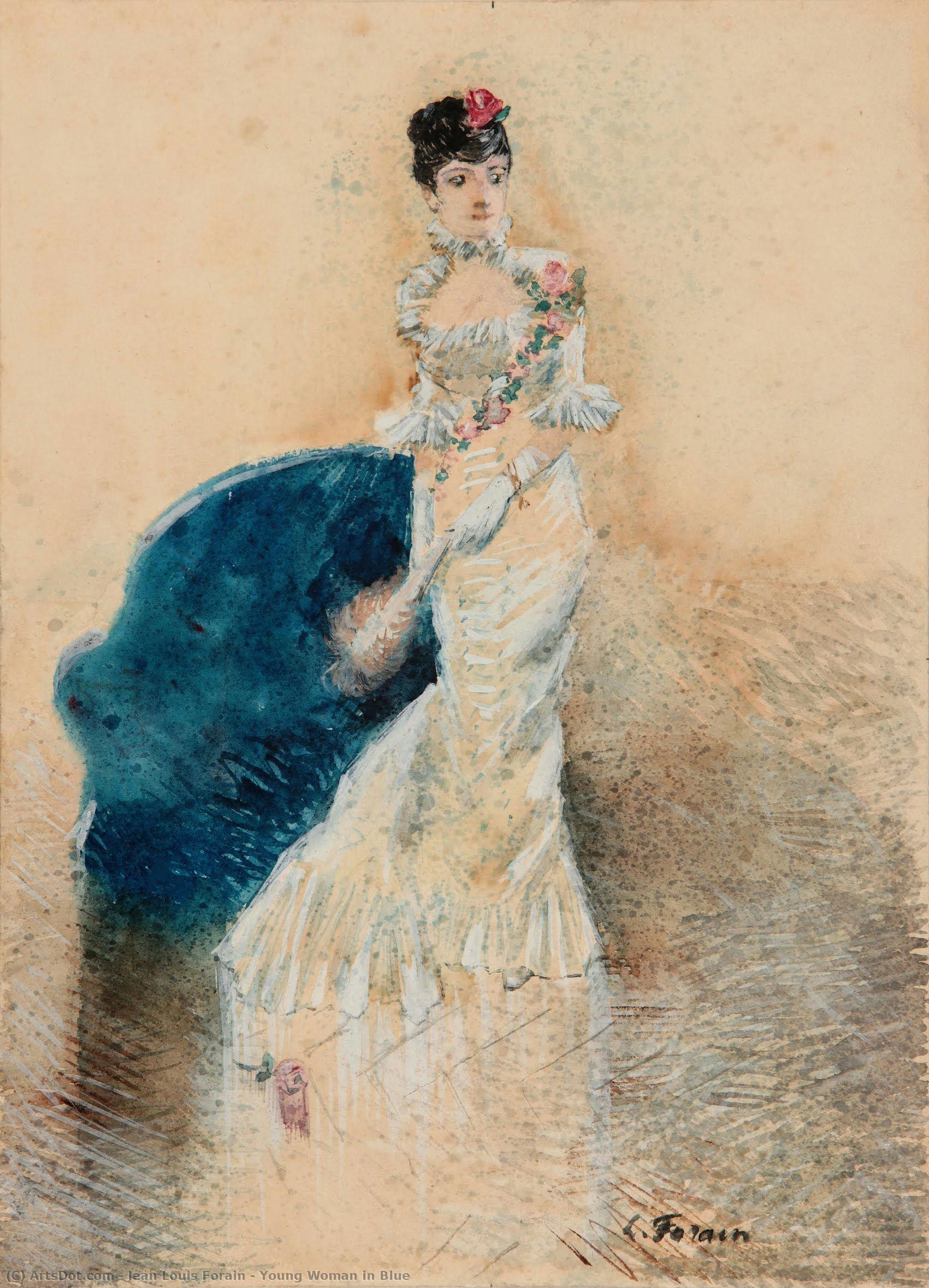 Young Woman In Blue — Jean Louis Forain