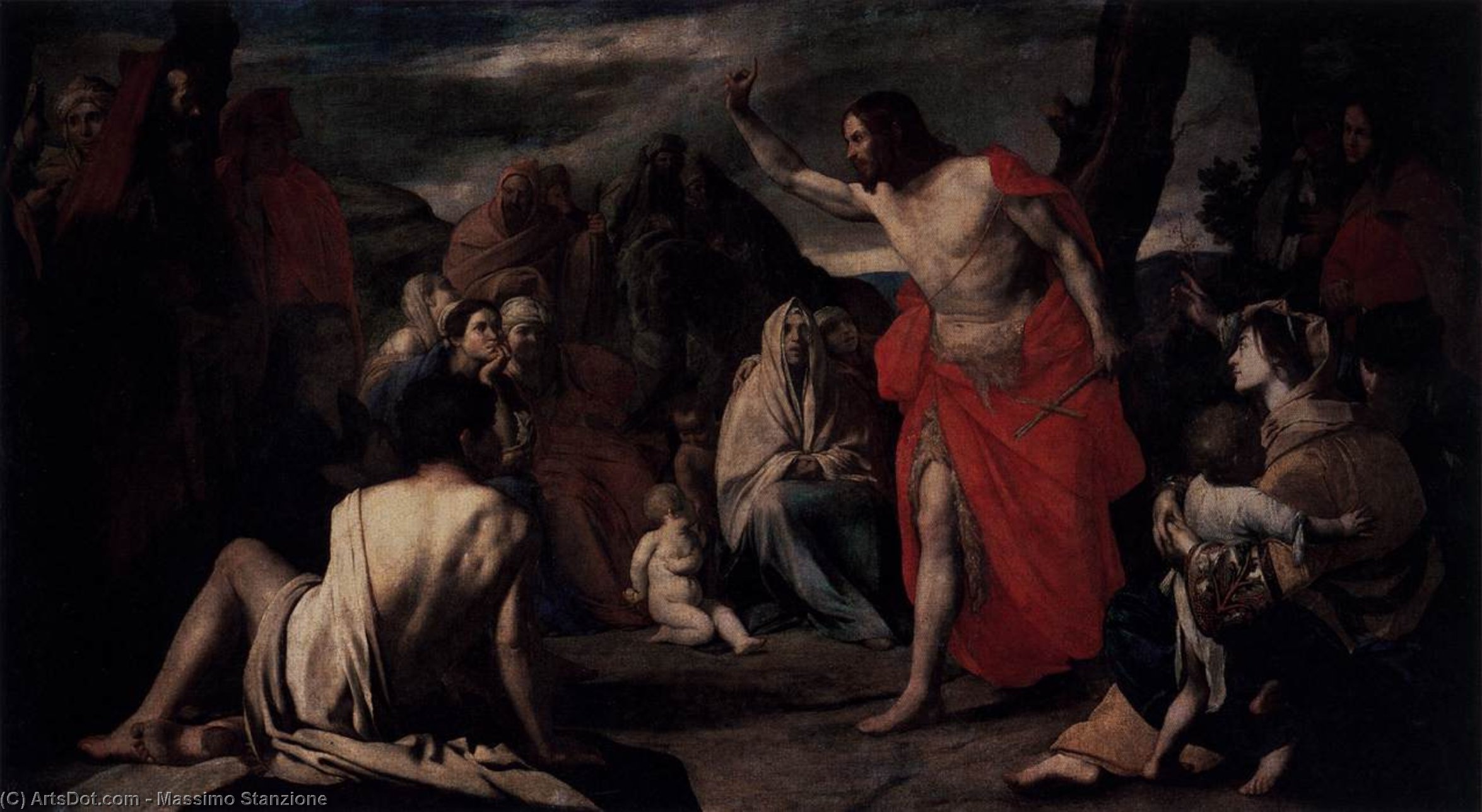 The Preaching Of St John The Baptist In The Desert — Massimo Stanzione