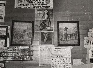 Decoration In Store At Alger, Montana — John Vachon
