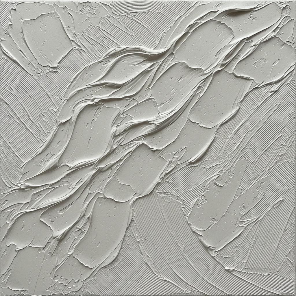Monolithic Flow Of Sculptural White: A Singular Study In Impasto Movement — David Moreau