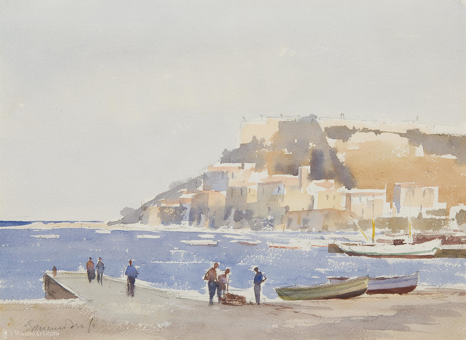 An Old Fort On The Italian Coast — Edward Seago
