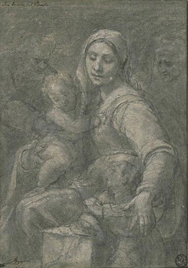 The Virgin, The Infant Jesus, St. Joseph, St. Anne And The Young St. John — Sebastiano Del Piombo
