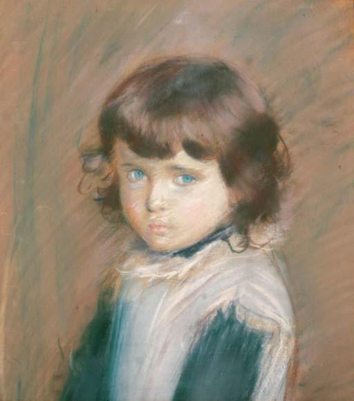 Portrait Of The Artist's Daughter, Ellen, Head And Shoulders — Paul César Helleu