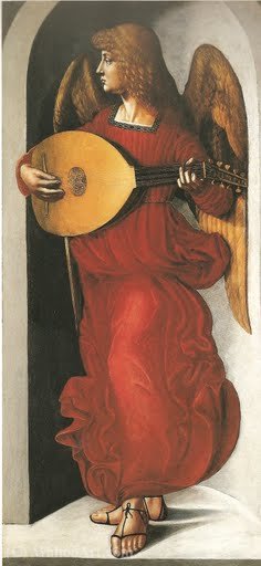 Angel Playing Lute — Giovanni Ambrogio De Predis