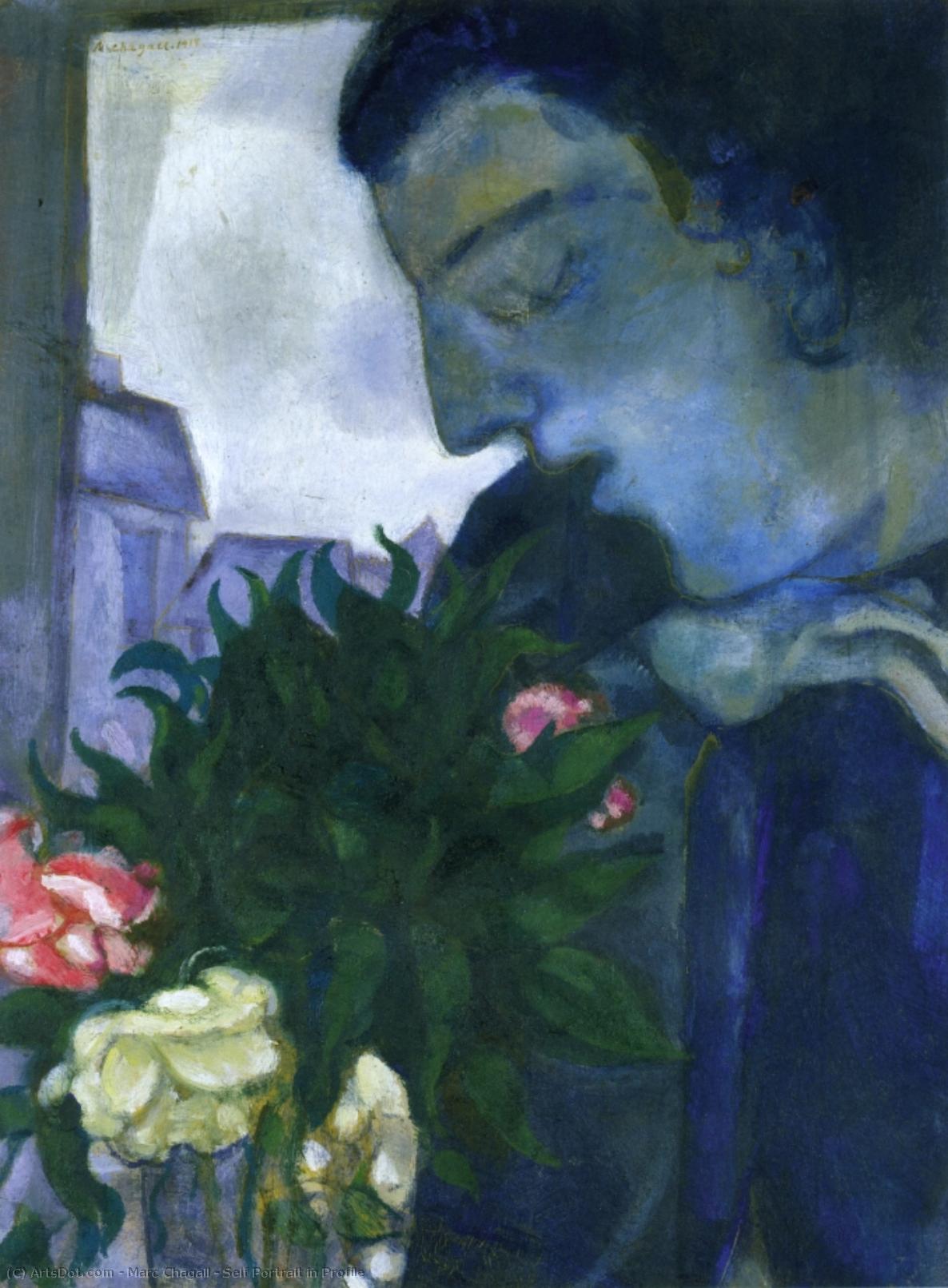 Self Portrait In Profile — Марк Шагал