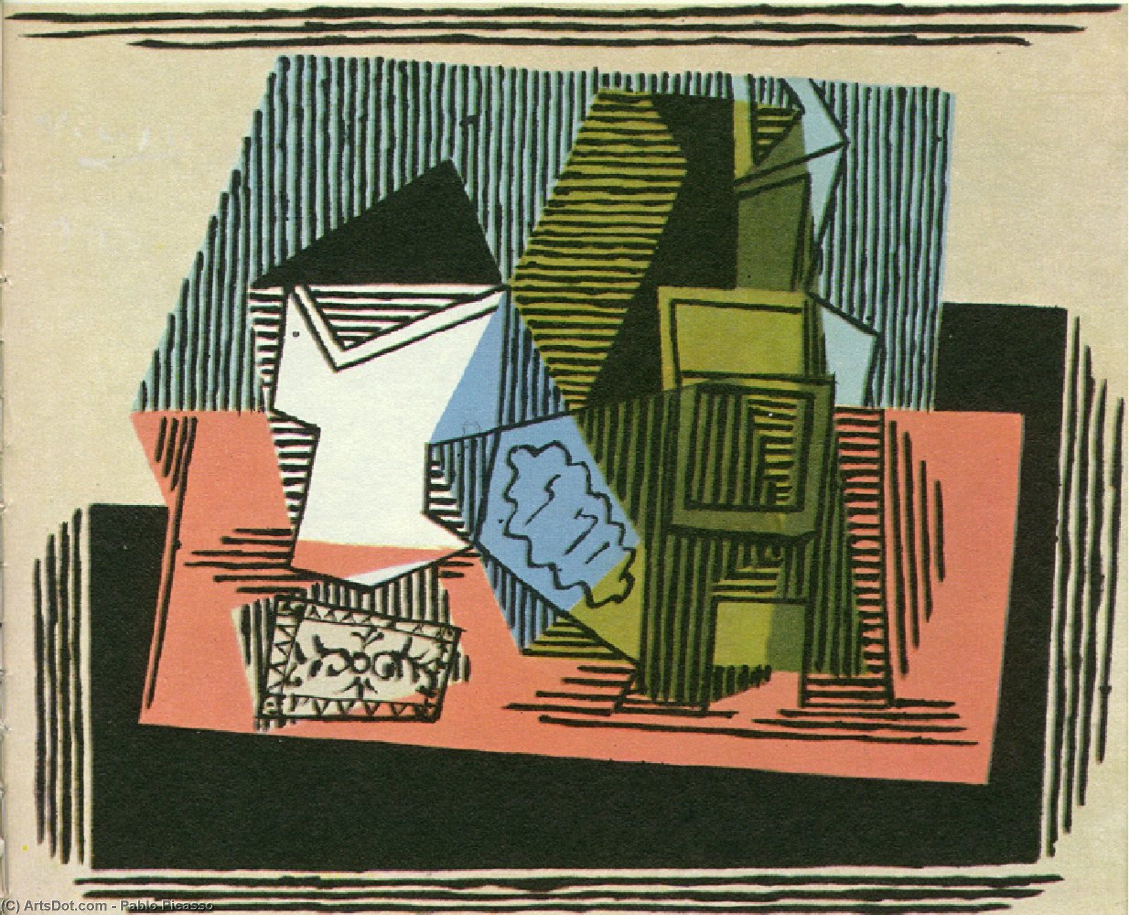 Glass, Bottle, Packet Of Tobacco — パブロ・ピカソ