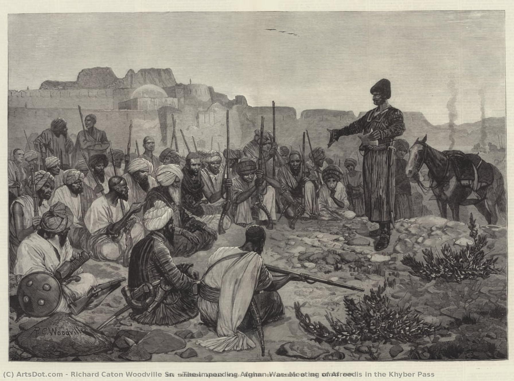 The Impending Afghan War, Meeting Of Afreedis In The Khyber Pass — Ричард Кетн Вудвил
