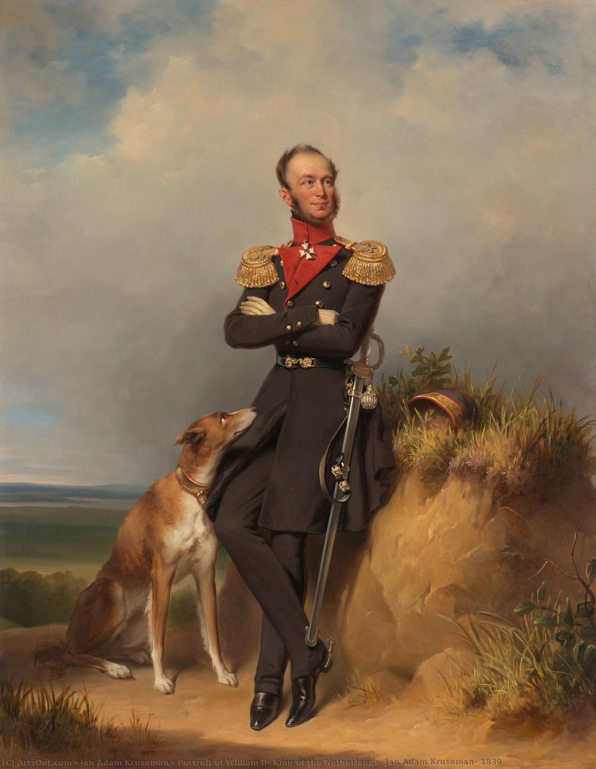 Portrait Of William Ii, King Of The Netherlands, Jan Adam Kruseman, 1839 — Jan Adam Kruseman