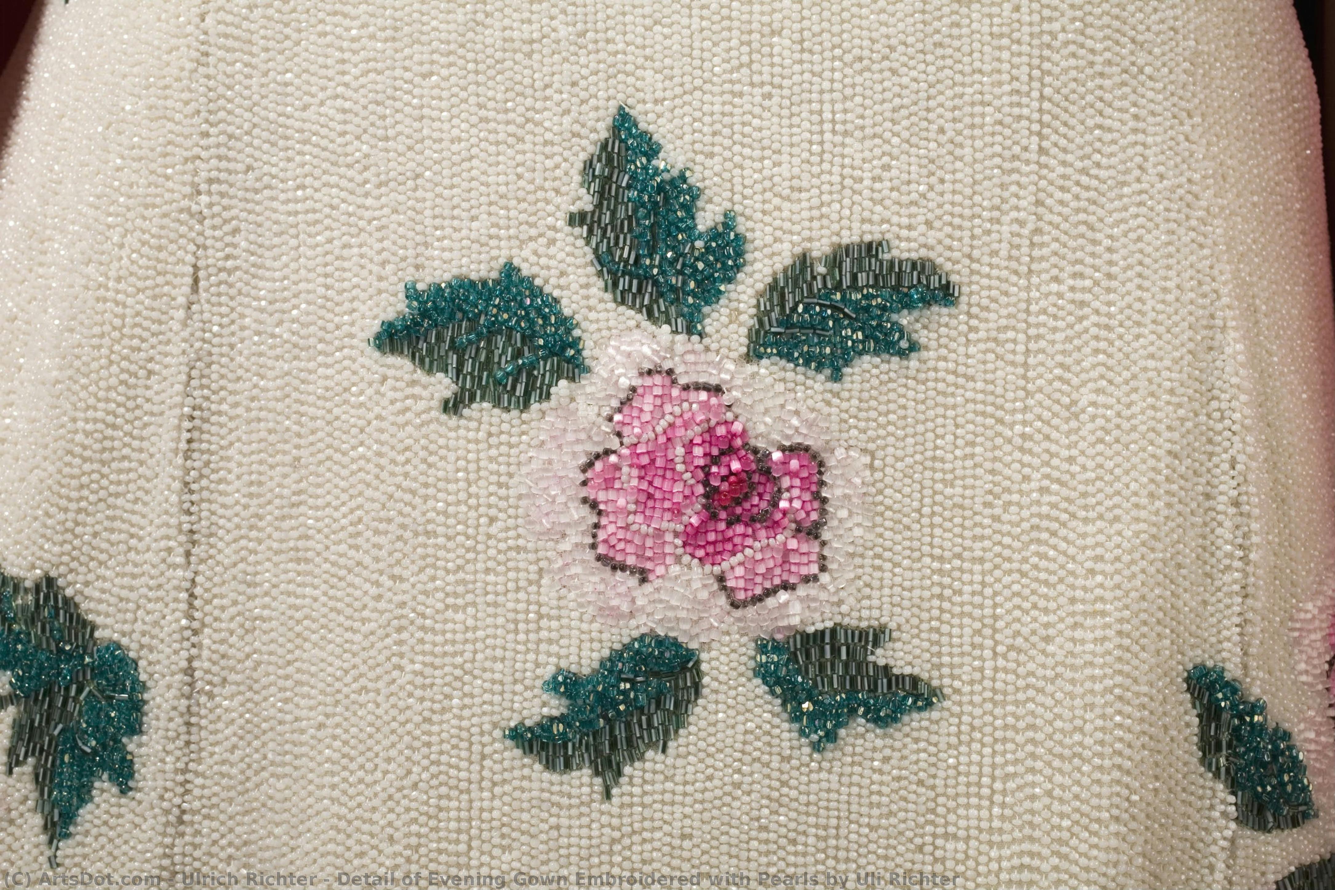 Detail Of Evening Gown Embroidered With Pearls By Uli Richter — Ulrich Richter