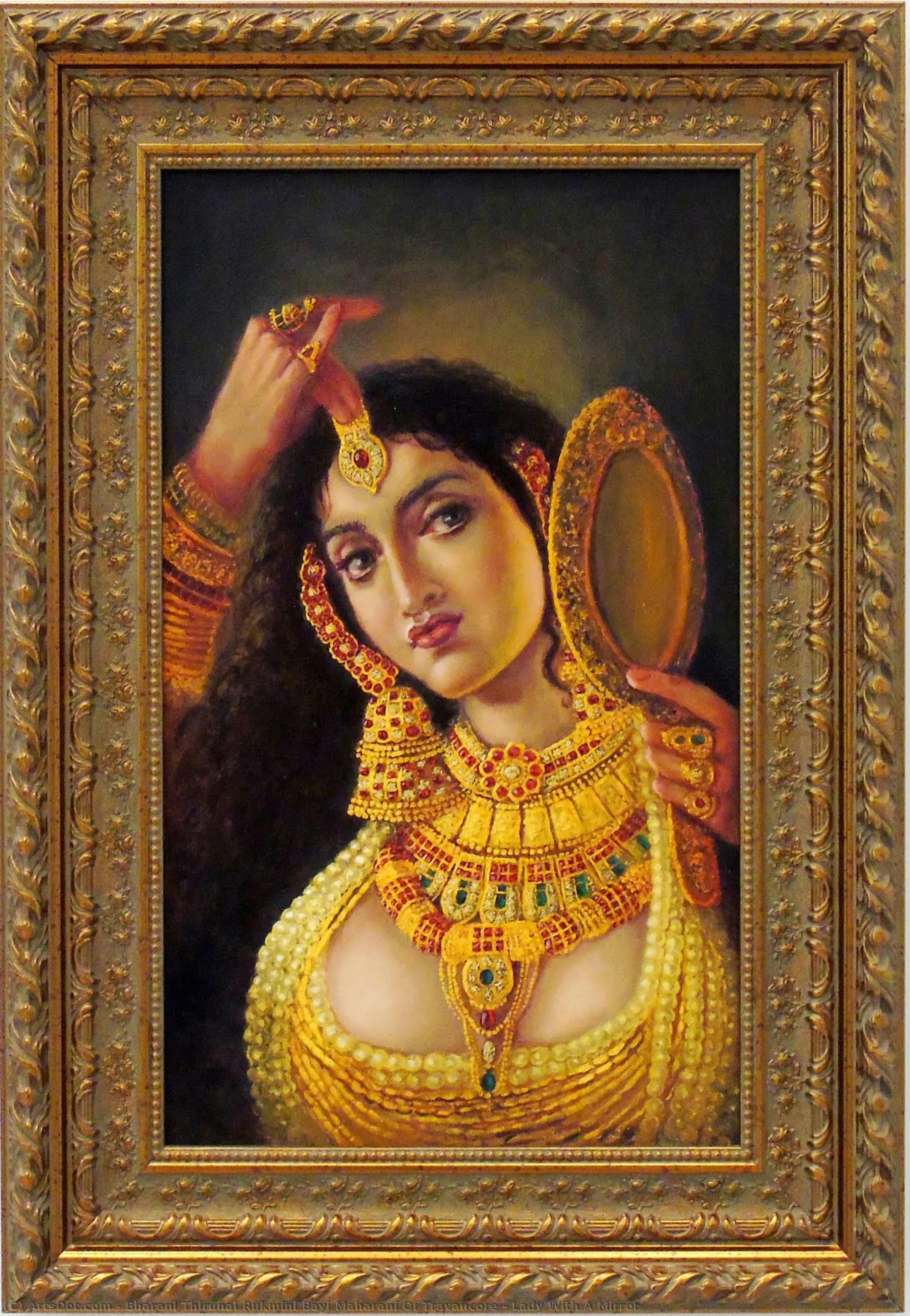 Lady With A Mirror — Bharani Thirunal Rukmini Bayi Maharani Of Travancore
