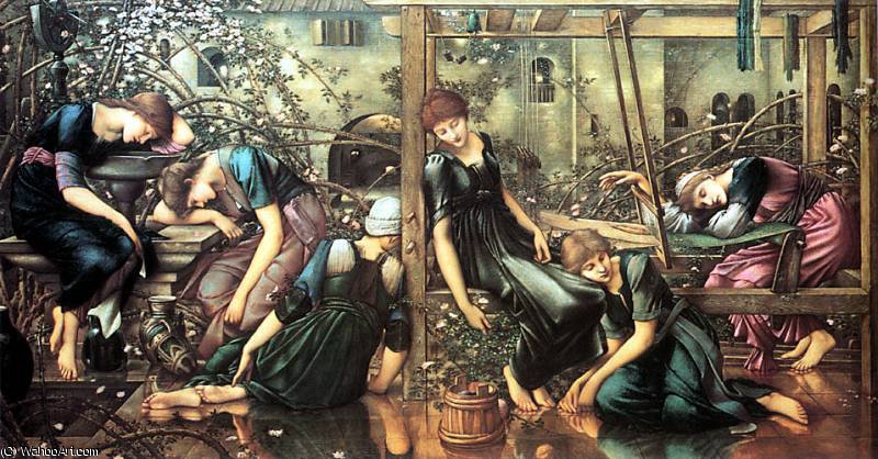 The Garden Court — Edward Coley Burne-jones