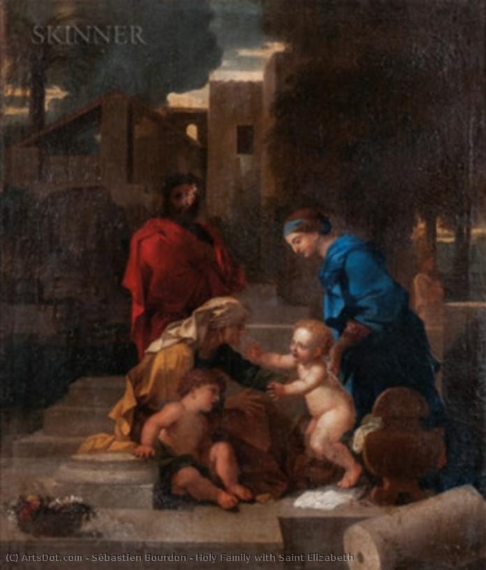 Holy Family With Saint Elizabeth — Sébastien Bourdon