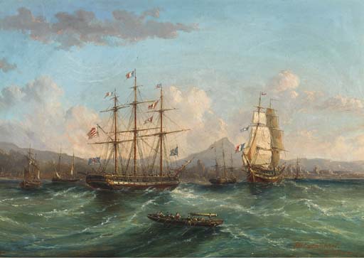Shipping Passing In The Roadstead — Джон Уилсон Кармайкл