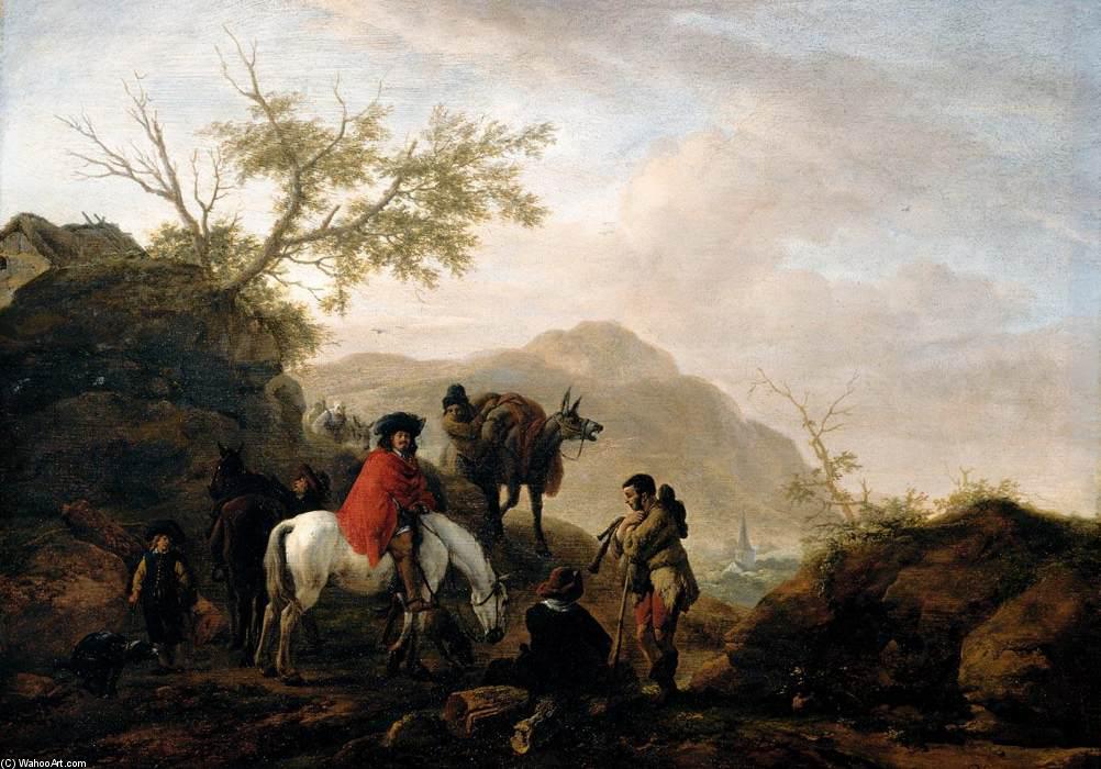 Scene On A Rocky Road — Philips Wouwerman