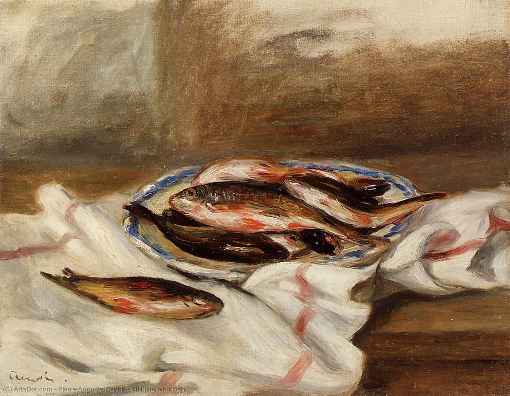 Still Life With Fish — Pierre-auguste Renoir