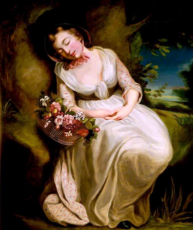 A Girl With A Basket Of Flowers — John Opie