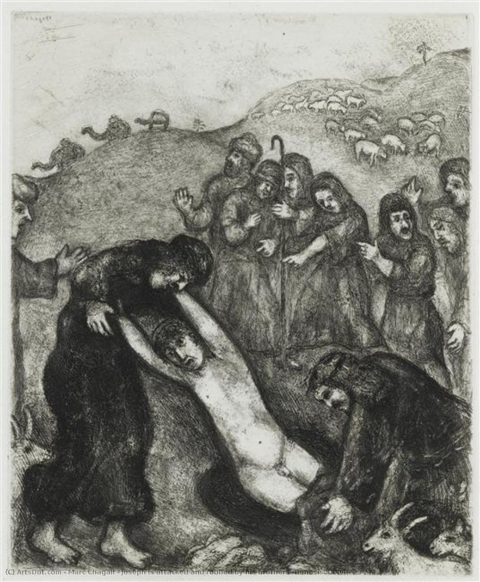 Joseph Is Attacked And Robbed By His Brothers (genesis Xxxvii, 23 24) — Marc Chagall