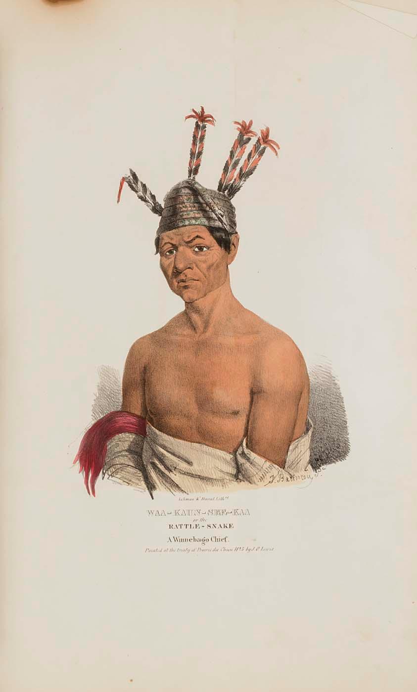 Waa Kaun See Kaa Or The Rattle Snake A Winnebago Chief, From The Aboriginal Portfolio — James Otto Lewis