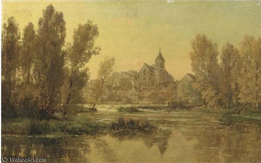 View On The Church Of Montigny — Alexandre Rene Veron