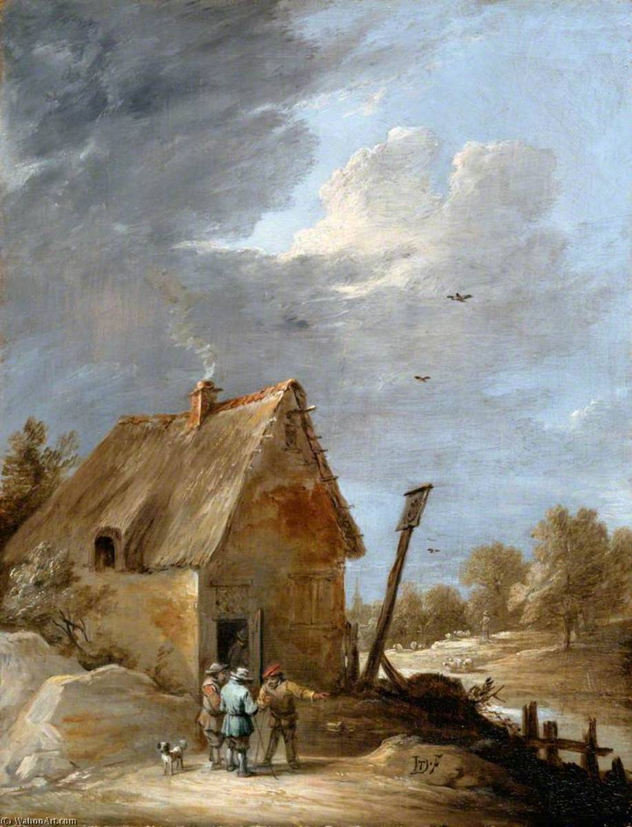 A Road Near A Cottage — David Teniers The Younger
