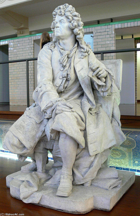 Sculpture Representant Jean-baptiste Lully — Pierre Alexandre Schoenewerk