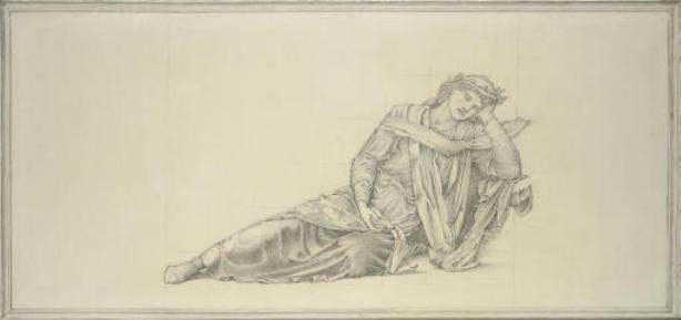 The Poet Asleep, From 'the Romaunt Of The Rose' — Edward Coley Burne-jones