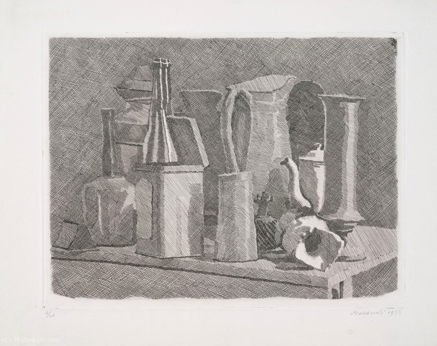Grande Natura Morta Con La Caffettiera — Giorgio Morandi