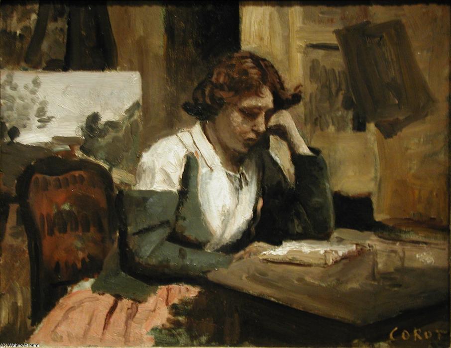 Girl Reading — Jean-baptiste-camille Corot