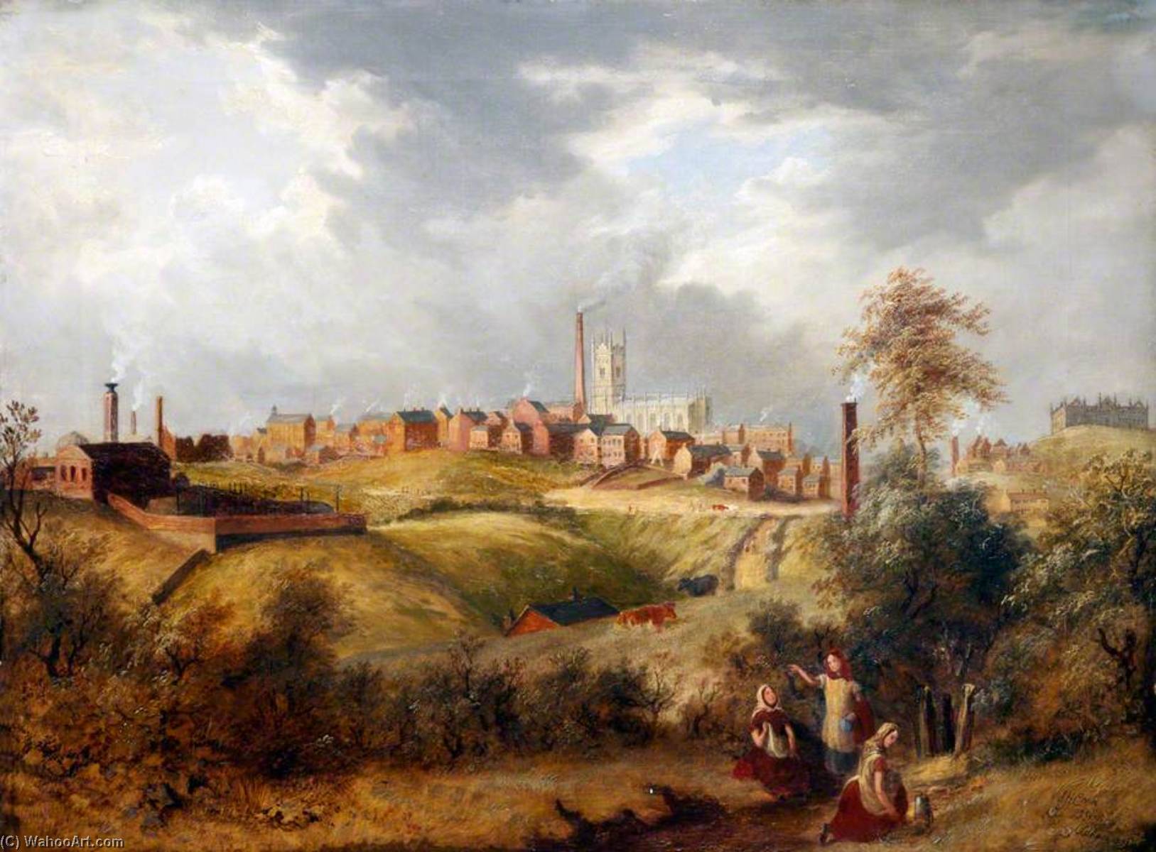 Oldham, Lancashire, From Glodwick Fields — James Howe Carse