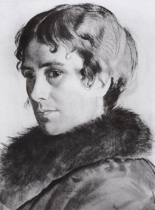 Portrait Of Y.e. Kustodieva — Boris Mikhailovich Kustodiev
