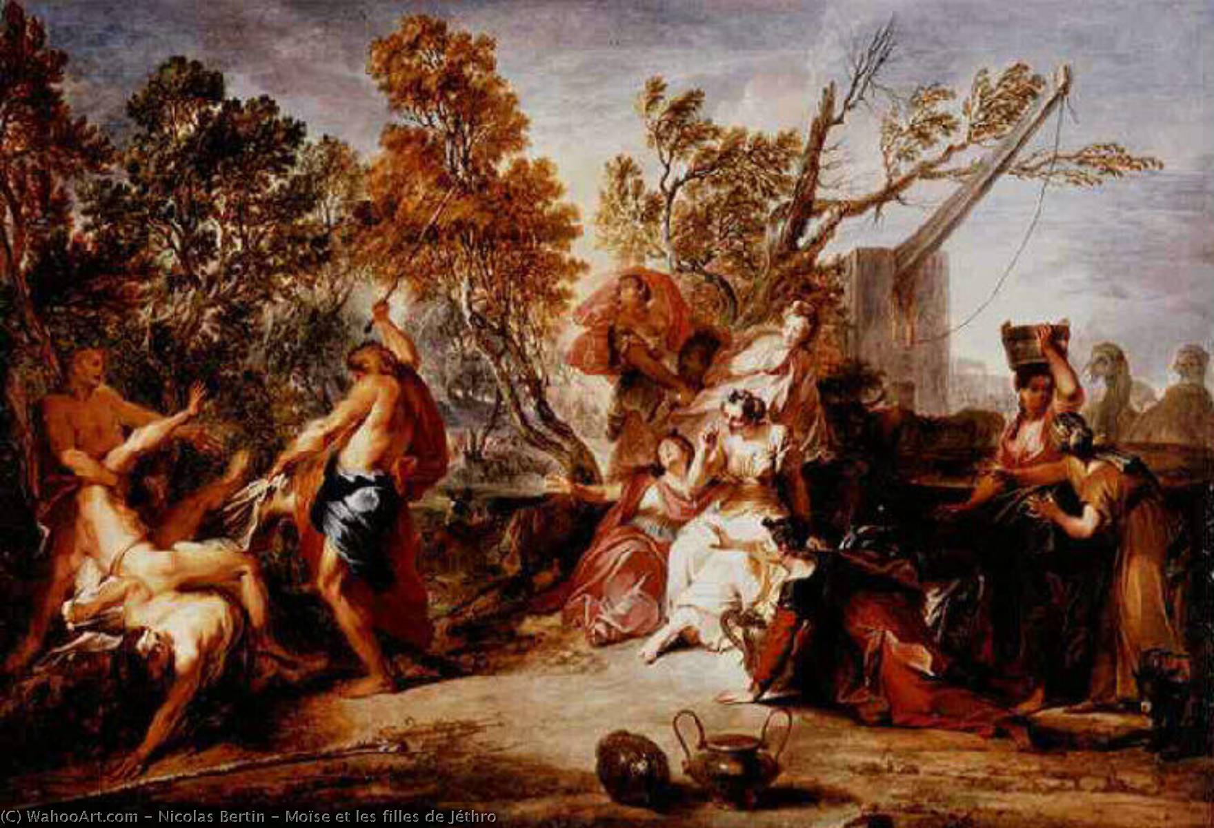 Moïse Et Les Filles De Jéthro — Nicolas Bertin