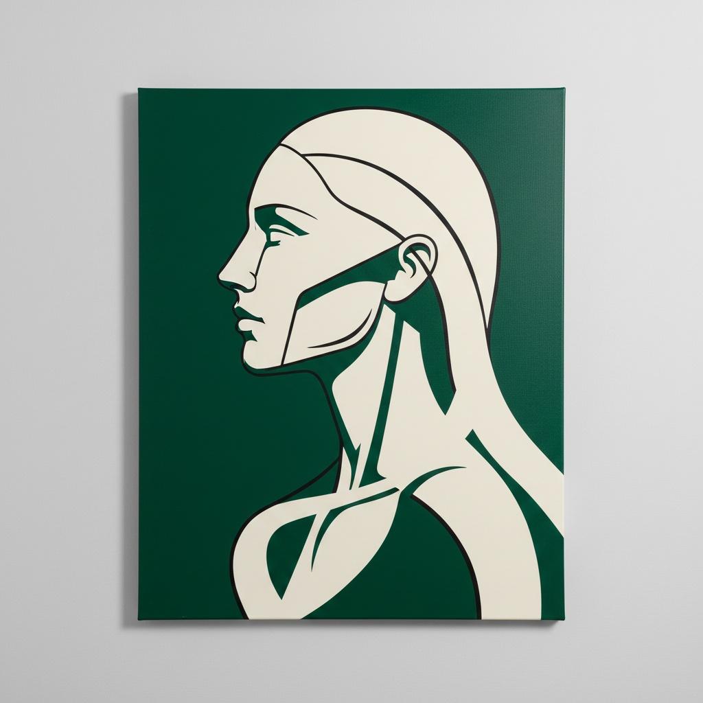 Emerald Stillness: A Geometric Profile In Controlled Contemplation And Light — Laurent Fabre