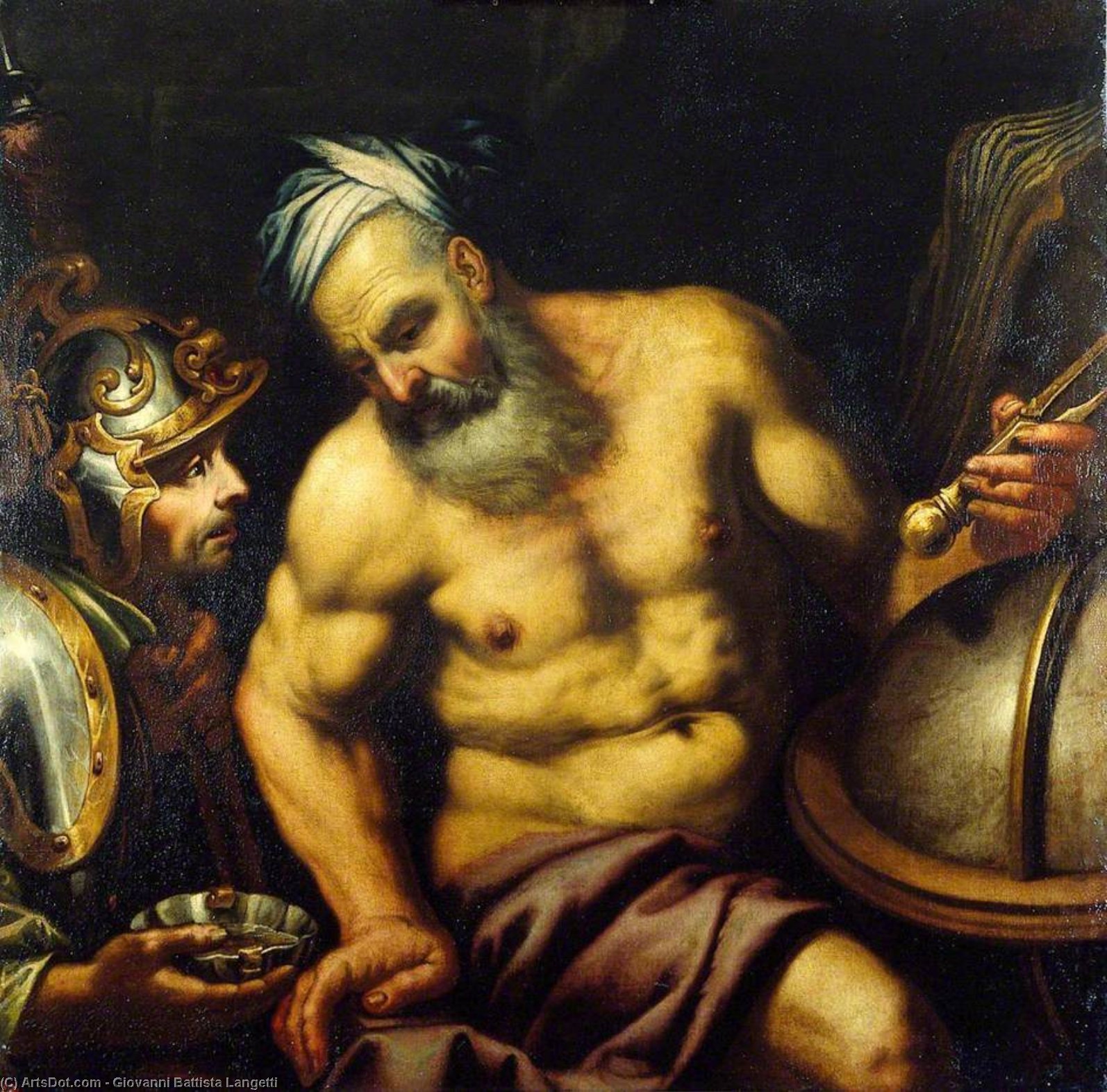 Aristotle Refusing The Hemlock — Giovanni Battista Langetti