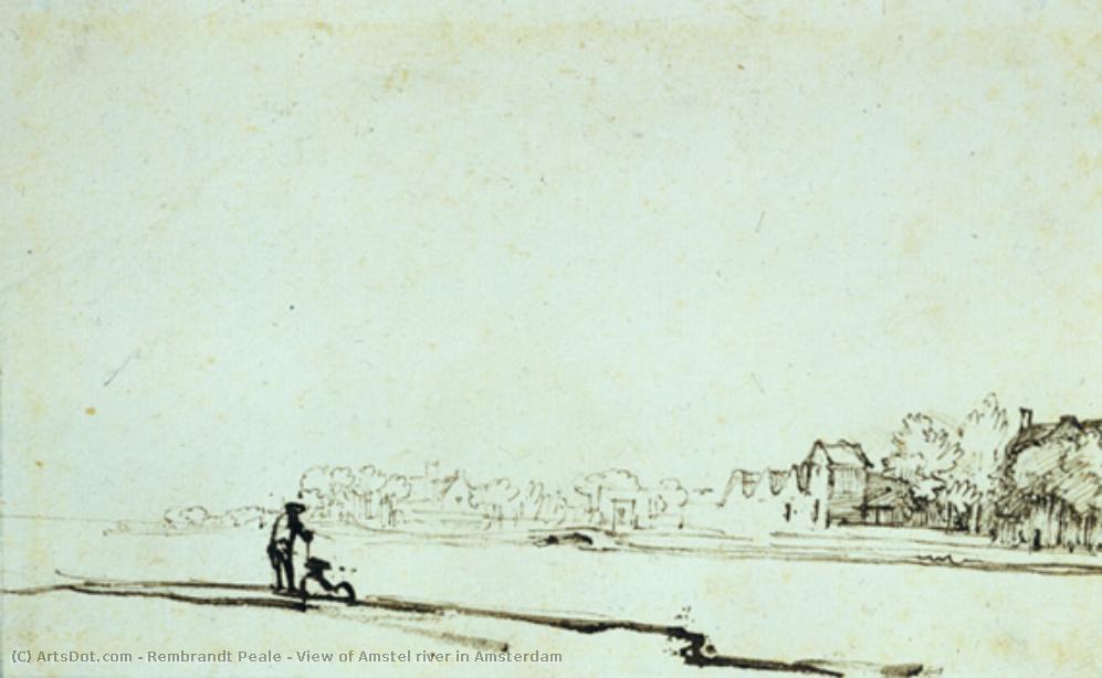 View Of Amstel River In Amsterdam — Rembrandt Peale