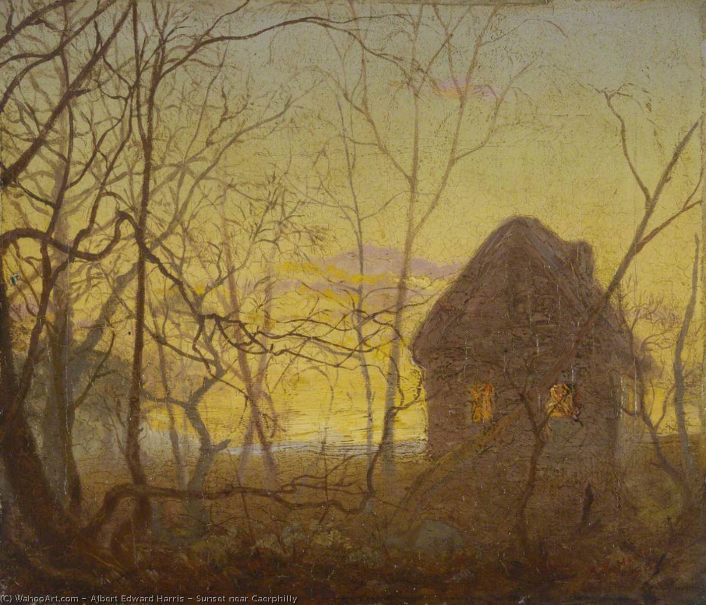 Sunset Near Caerphilly — Albert Edward Harris