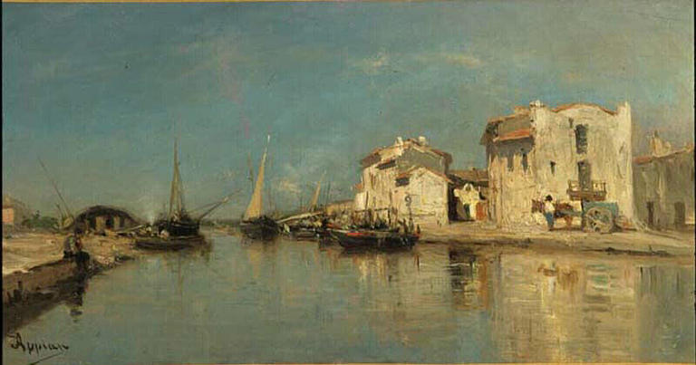 Un Canal Aux Martigues — Jacques Barthélemy (adolphe Appian)