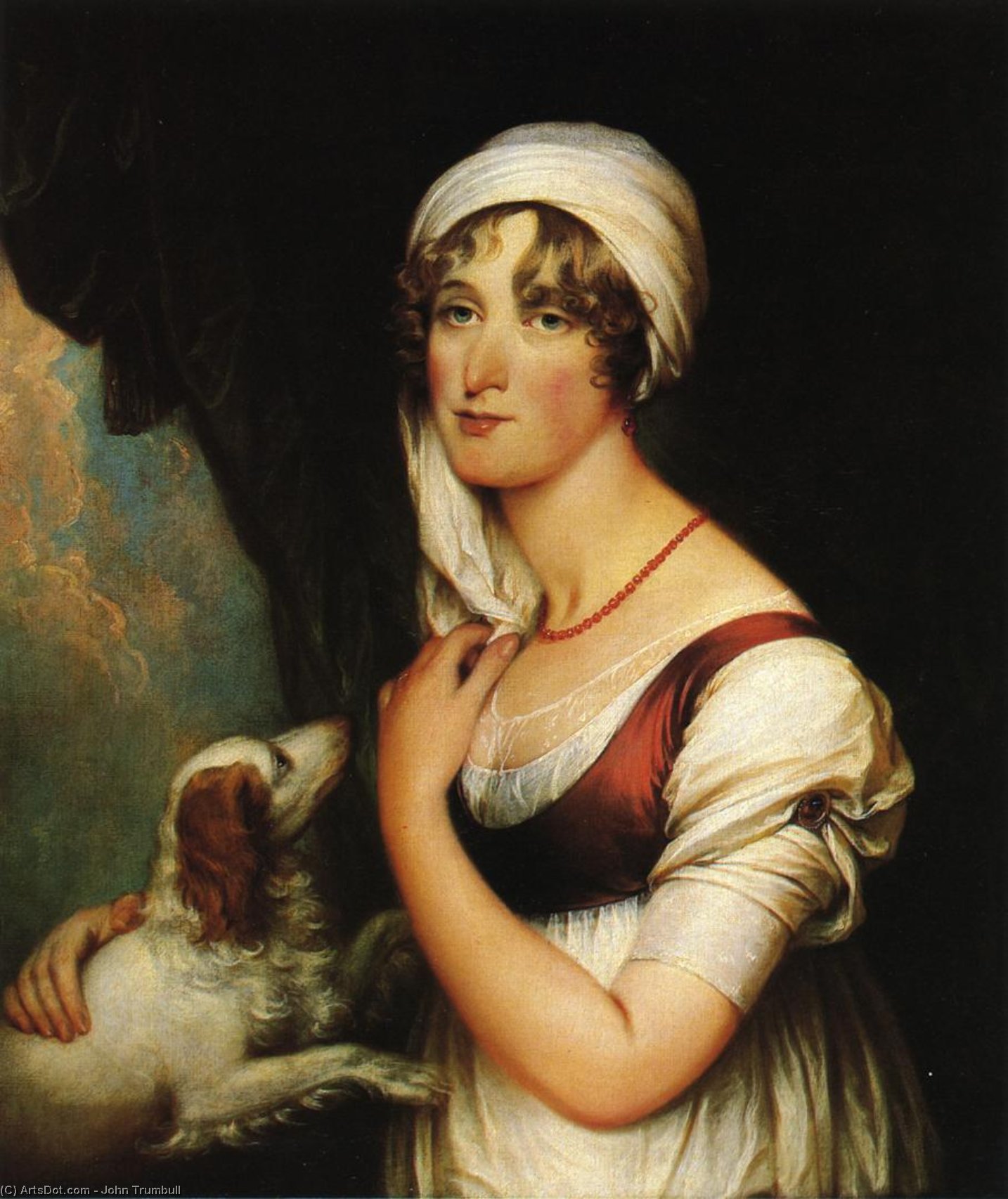 Sarah Trumbull With A Spaniel — Художник Революции