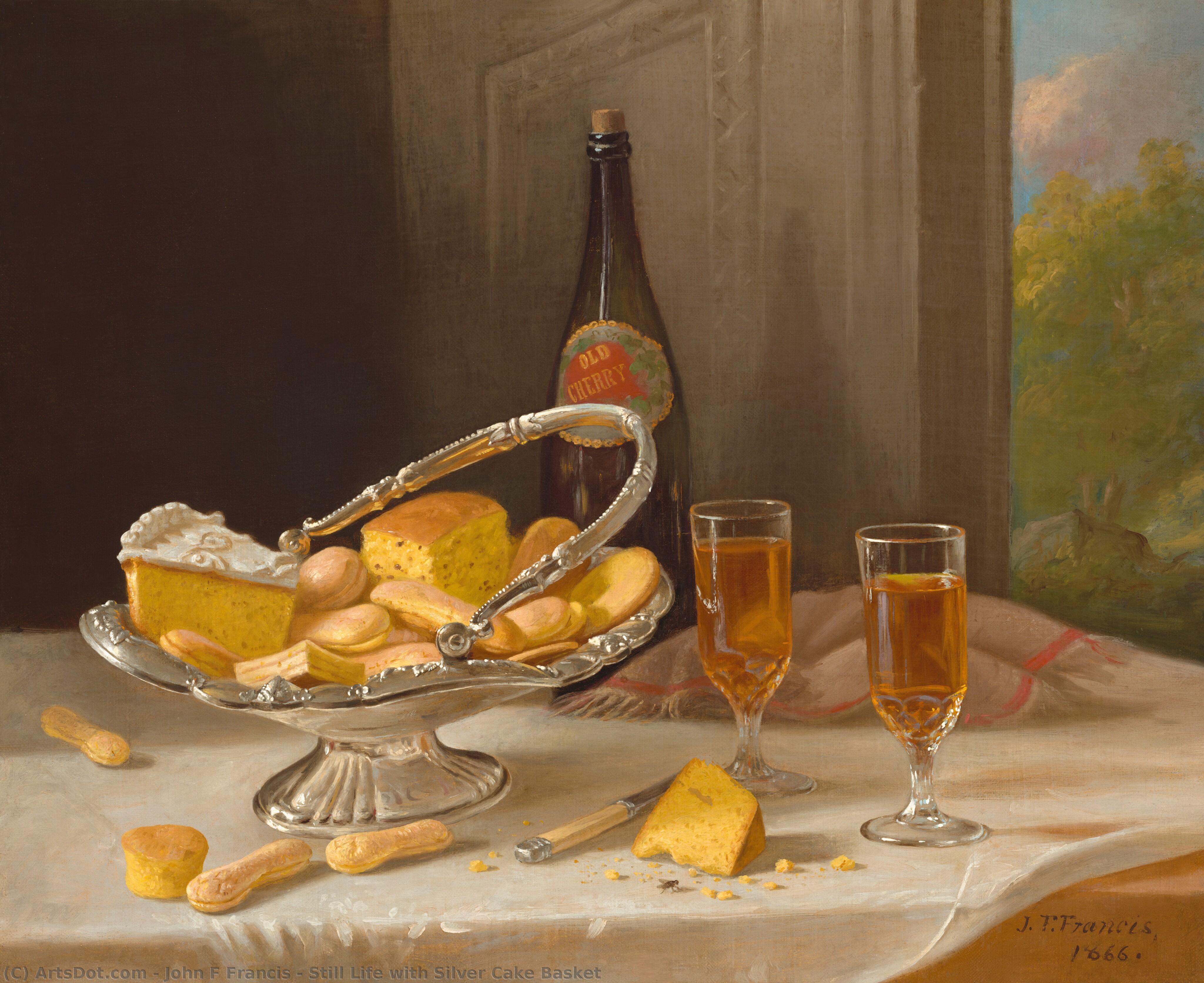 Still Life With Silver Cake Basket — John F Francis