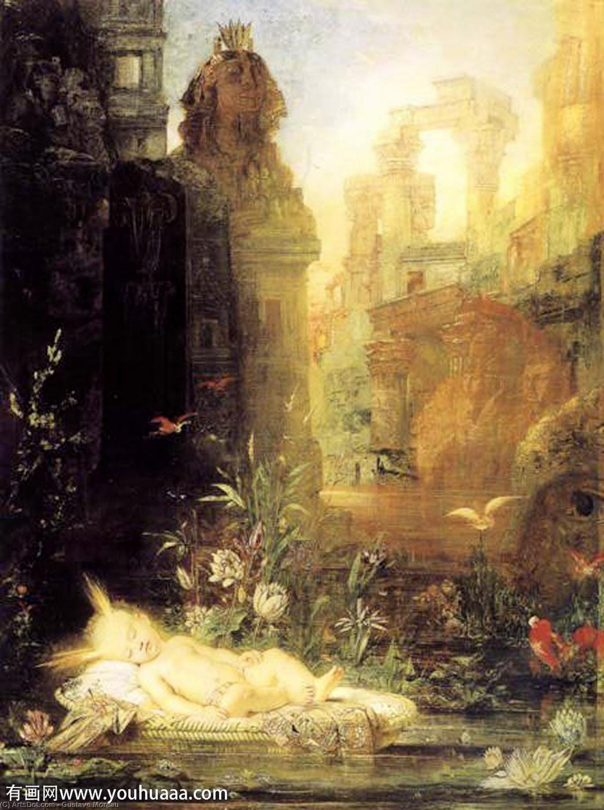 Moses By The Nile — Gustave Moreau