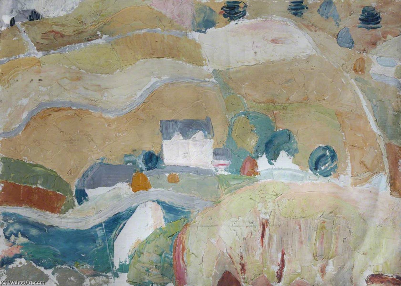 Landscape With Yellow Fields — Sir William George Gillies