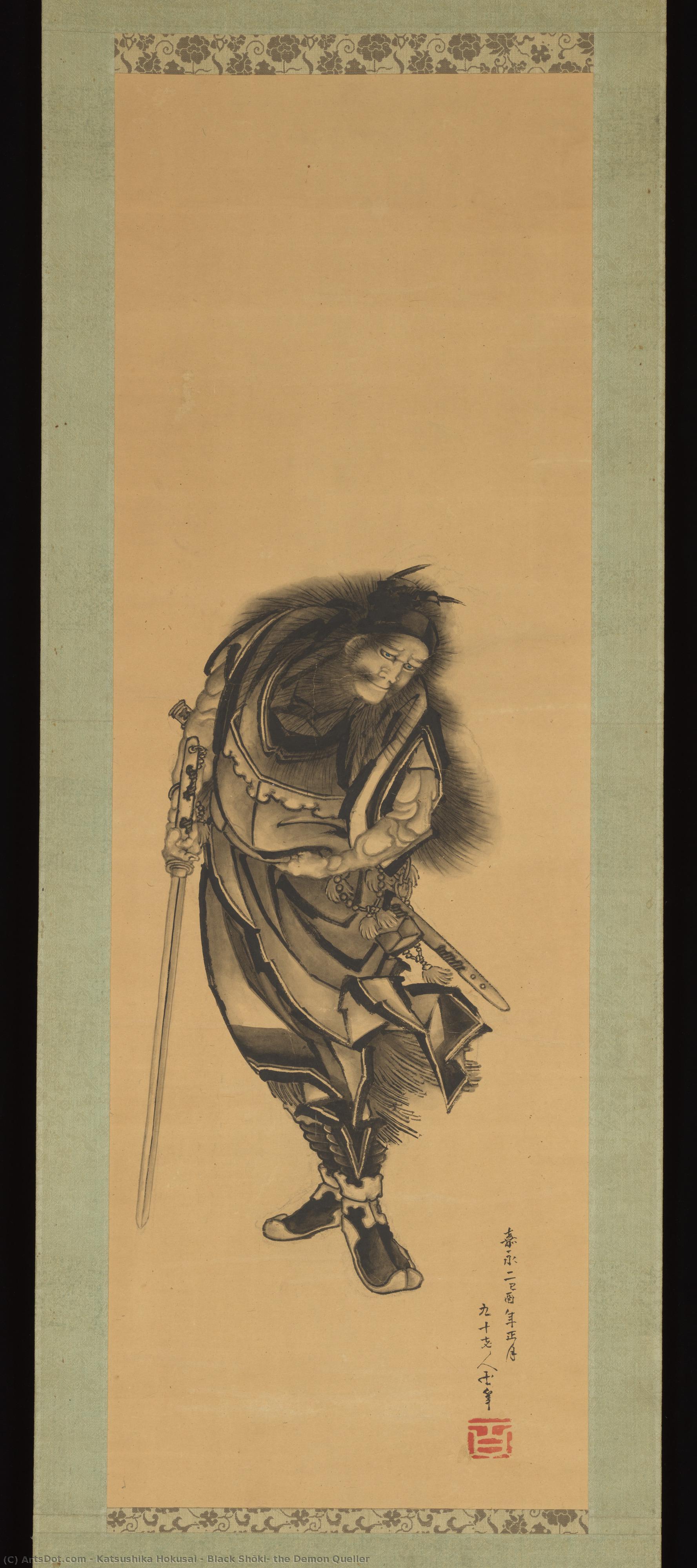 Black Shōki, The Demon Queller — Katsushika Hokusai